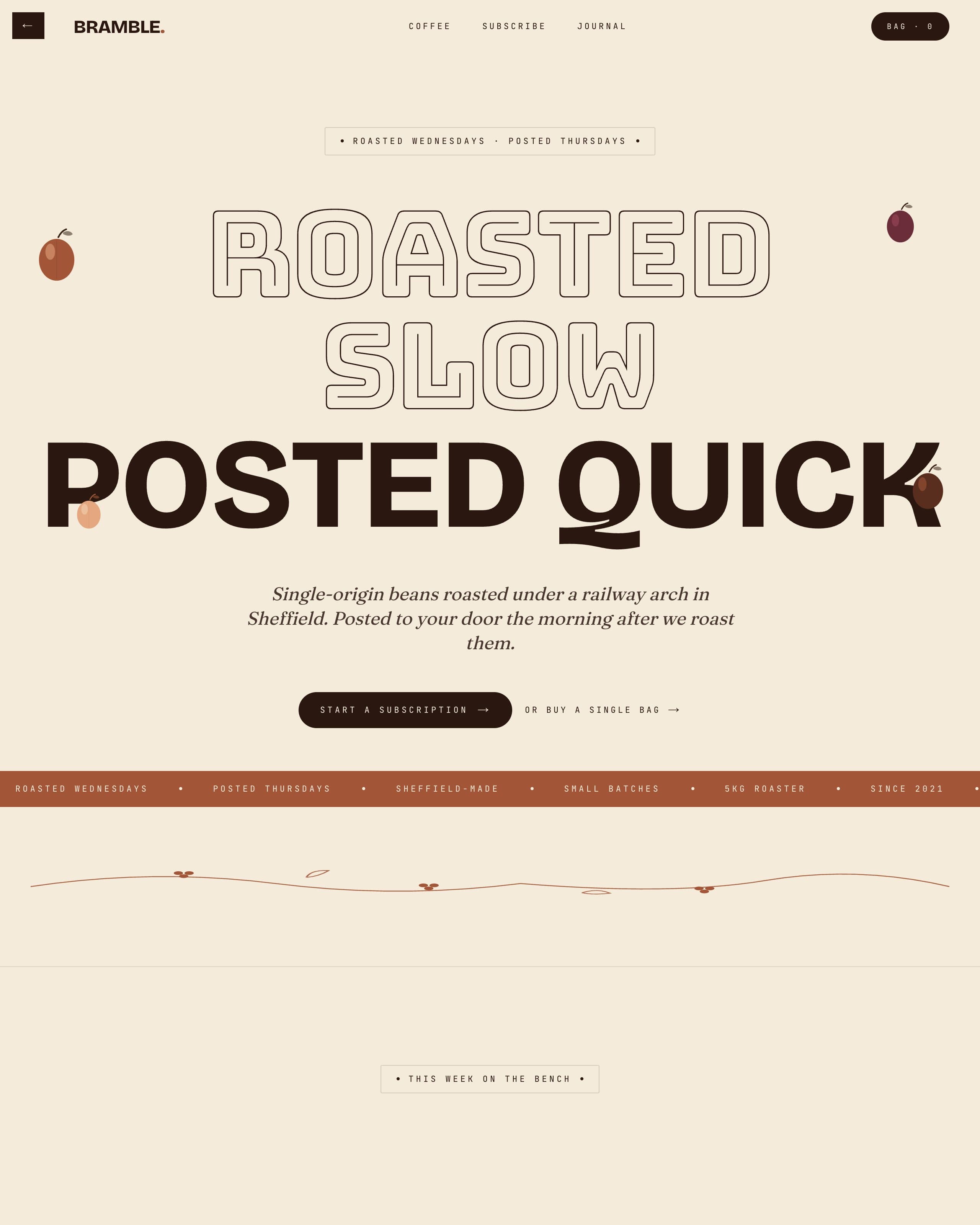 Bramble Coffee Roasters — live demo preview